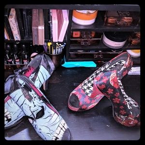 **2 PAIRS!!!** Peep toe heels